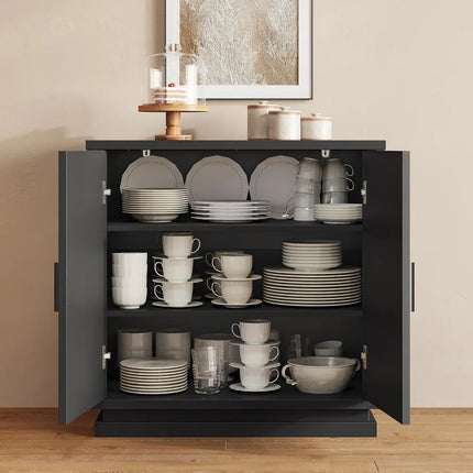 FurnitureZ l  Wide 31.5" Sideboard Buffet Cabinet with Storage for Living Room, Dining Room