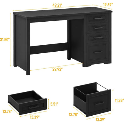 FurnitureZ l 49” Executive Desk for Home Office