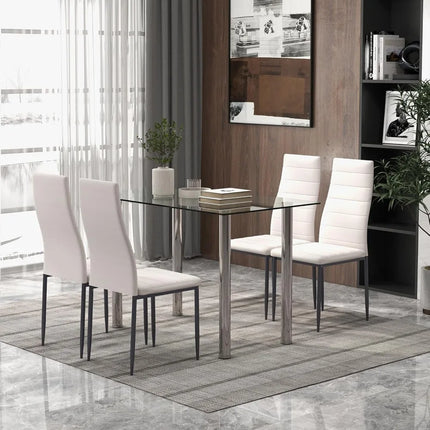 FurnitureZ l  5 PCS Dining Table Set for Dining Room