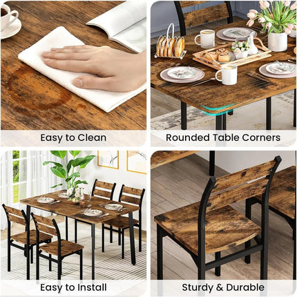 FurnitureZ l  Dining Table Set for 4 for Dining Room