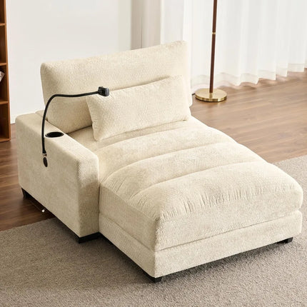 FurnitureZ l  Spacious Indoor Chaise Lounge Sofa for Living Room, Bedroom