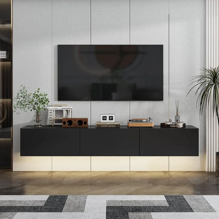 FurnitureZ l  63" Floating TV Stand for Living Room, Bedroom
