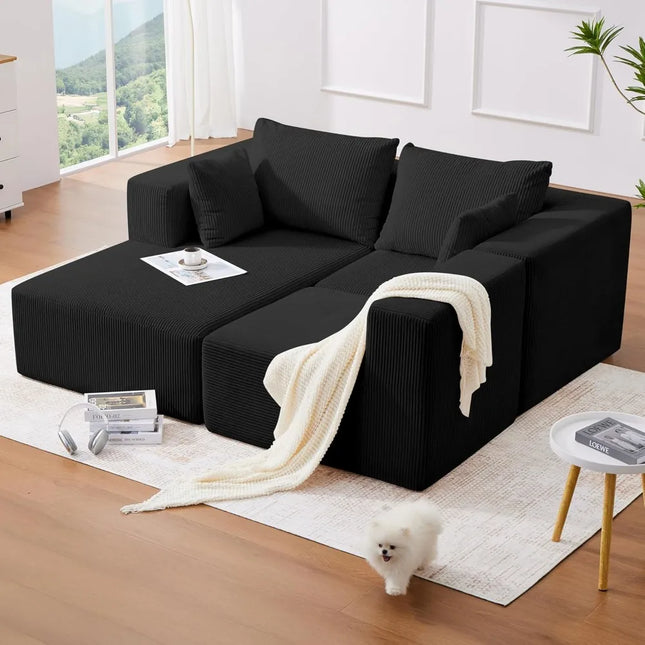 FurnitureZ l  107'' Cloud Couch Sofa with Deep Seat for Living Room