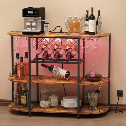 FurnitureZ l  Wine Cabinet Bar Cart Table for Dining Room