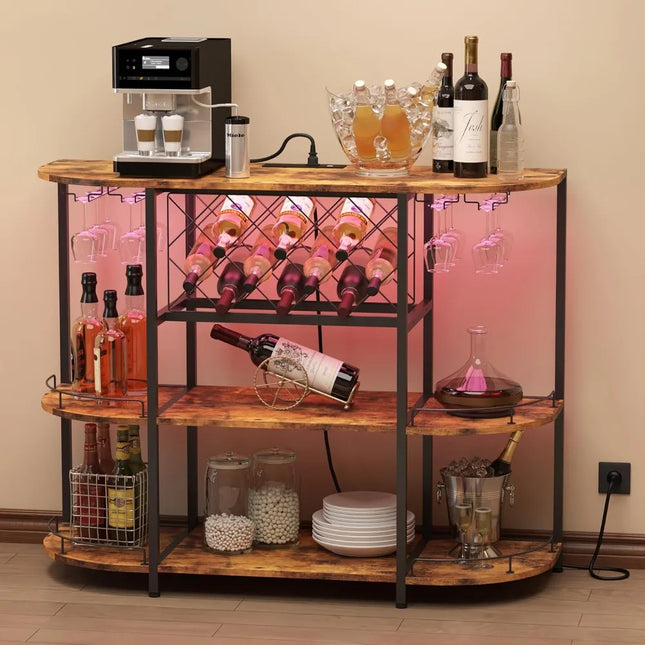 FurnitureZ l  Wine Cabinet Bar Cart Table for Dining Room