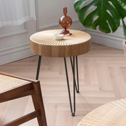 FurnitureZ l  Round Farmhouse-Style Nesting Table Sets for Living Room