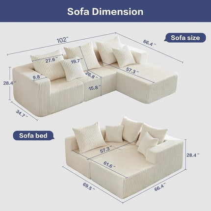 FurnitureZ l  Sectional Sofa Couches for Living Room