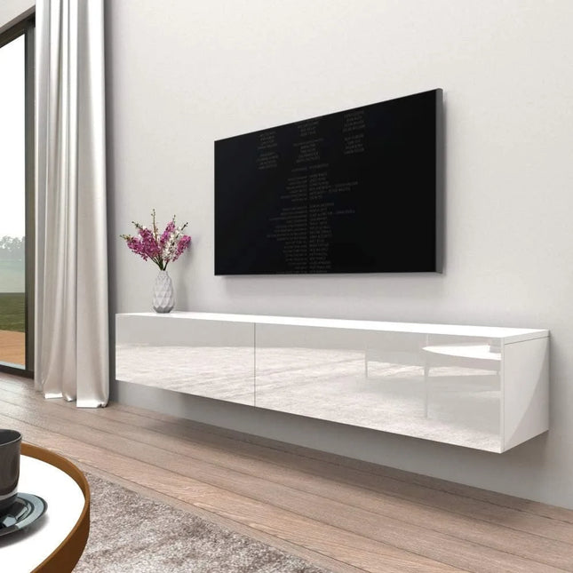 FurnitureZ l  Modern Wall-Mounted TV Stand for Living Room, Bedroom
