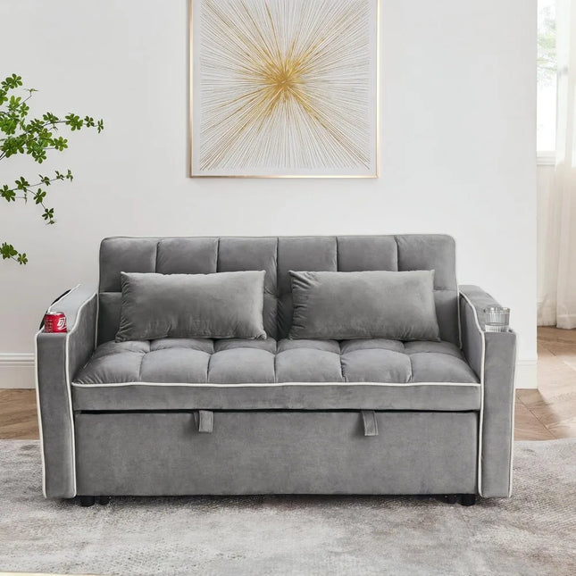FurnitureZ l  3 in 1 Convertible Sleeper Sofa Bed for Bedroom
