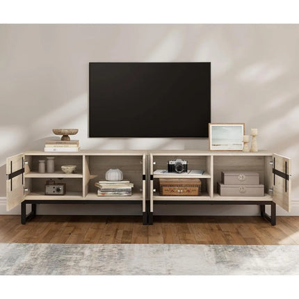 FurnitureZ l  Contemporary Wood TV Stand for Living Room