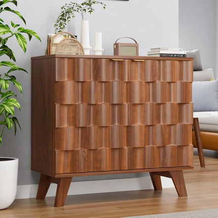 FurnitureZ l  Modern Fluted Sideboard for Living Room, Dining Room