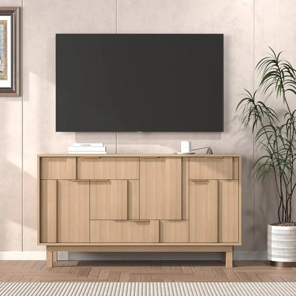 FurnitureZ l  Contemporary 3D Geometric Door Sideboard for Living Room, Dining Room
