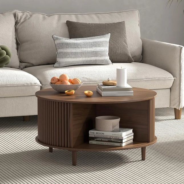FurnitureZ l  Compact Storage Coffee Table for Living Room