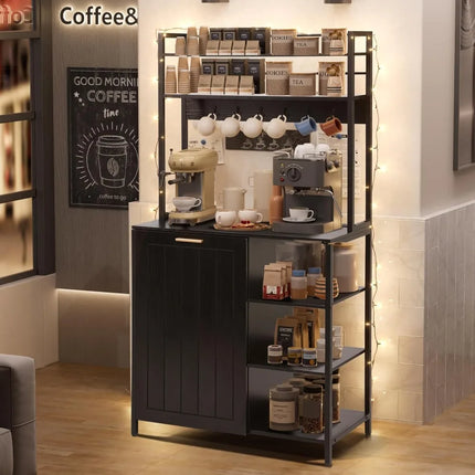 FurnitureZ l  Bakers Racks Kitchen Microwave Stand Cabinet for Kitchen, Dining Room