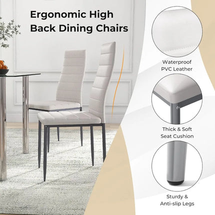 FurnitureZ l  5 PCS Dining Table Set for Dining Room