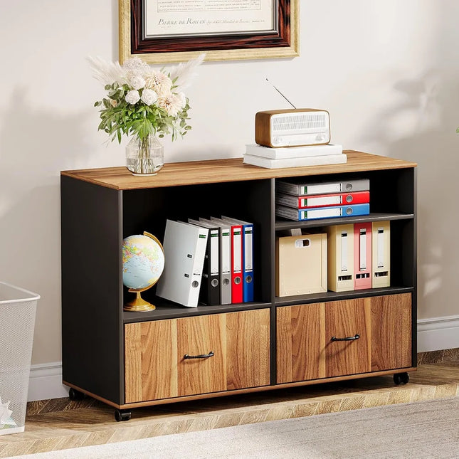 FurnitureZ l  Tribesigns 2-Drawer File Cabinet on Wheels for Home Office