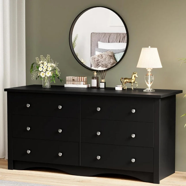 FurnitureZ l  Elegant 6-Drawer Storage Chest for Bedroom, Dressing Room