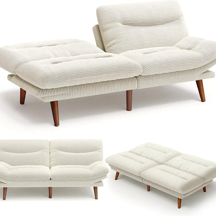 FurnitureZ l  66"Convertible Futon Sofa Bed for Living Room