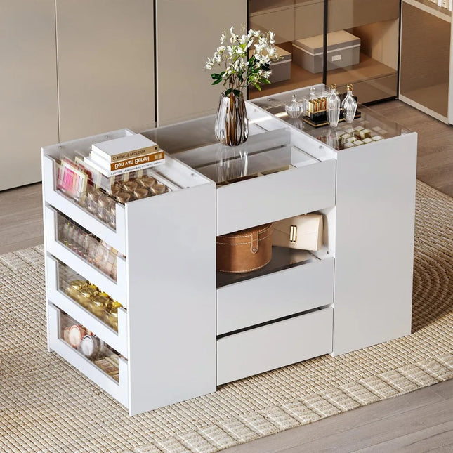 FurnitureZ l  White Island Storage for Dressing Room