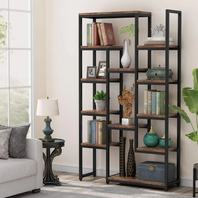 FurnitureZ l 6-Tier Bookshelf for Living Room, Bedroom, Home Office