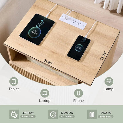 FurnitureZ l  Contemporary 2-Drawer Dresser Table for Living Room, Bedroom