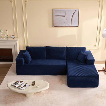 FurnitureZ l  107" Boneless Sofa Couch with Deep Seat for Living Room