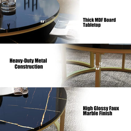 FurnitureZ l  Modern Nesting Coffee Tables Set for Living Room