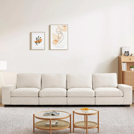 FurnitureZ l  102" Convertible Sectional Sofa Couch for Living Room