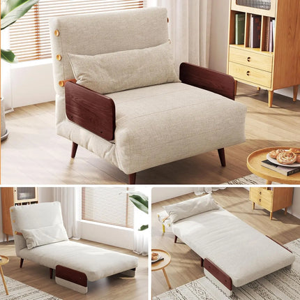 FurnitureZ l  Convertible Sleeper Chair Bed for Bedroom