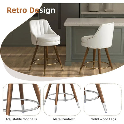 FurnitureZ l  Counter Height Bar Stools Set of 2 for Dining Room
