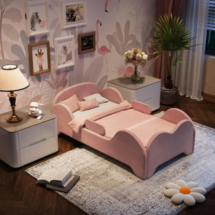 FurnitureZ l Toddler Flood Bed with Extra Safety Broad for Bedroom, Kids