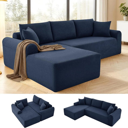 FurnitureZ l  103" Cloud Modular Sectional Couch Sofa for Living Room