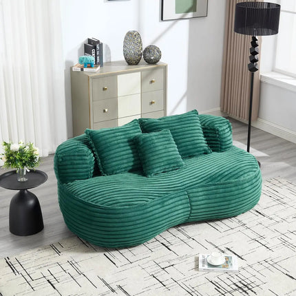 FurnitureZ l  64" High-Back Lounger Bean Bag Sofa for Living Room