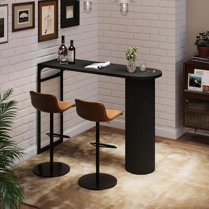 FurnitureZ l  55" Long Bar Table for Dining Room, Living Room