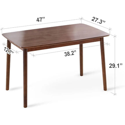 FurnitureZ l  47" Malaysian Oak Rectangular Wooden Dining Table for Dining Room