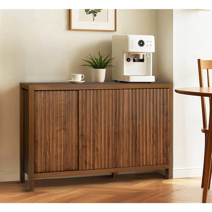 FurnitureZ l  Modern Fluted Sideboard Buffet Cabinet for Living Room, Dining Room