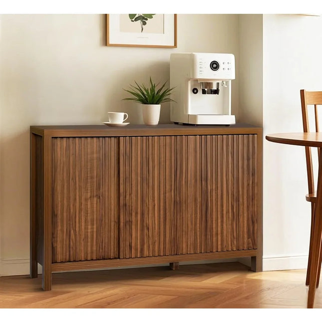 FurnitureZ l  Modern Fluted Sideboard Buffet Cabinet for Living Room, Dining Room