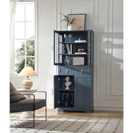 FurnitureZ l  71" Tall Pantry Cabinet for Dining Room, Living Room