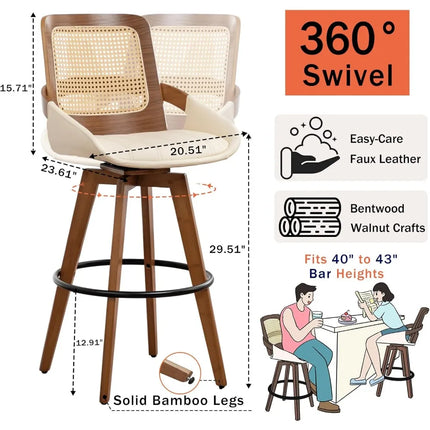 FurnitureZ l  29.5" Bar Stools Set for Dining Room