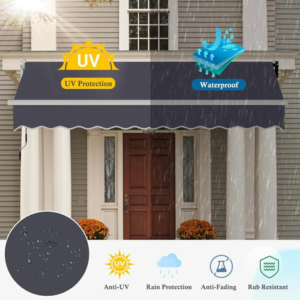 FurnitureZ l  13.1'x8.2' Patio Awning for Outdoor