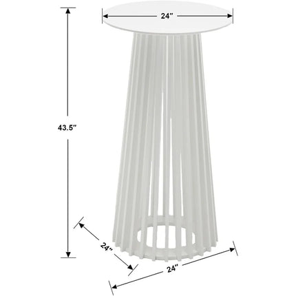 FurnitureZ l  24" Modern Pub Round Bar Height Cocktail Table for Dining Room, Living Room