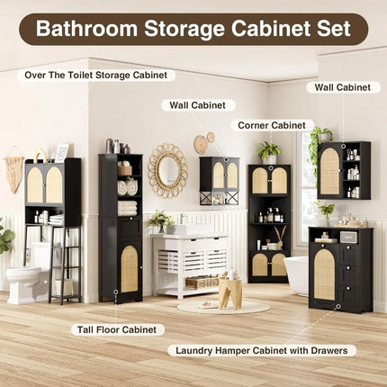 FurnitureZ l  67 H Tall Storage Cabinet for Bathroom