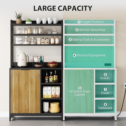 FurnitureZ l  Tilt Out Trash Can Cabinet for Kitchen, Dining Room