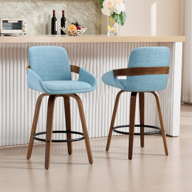 FurnitureZ l  Bar Stool Set of 2 for Dining Room