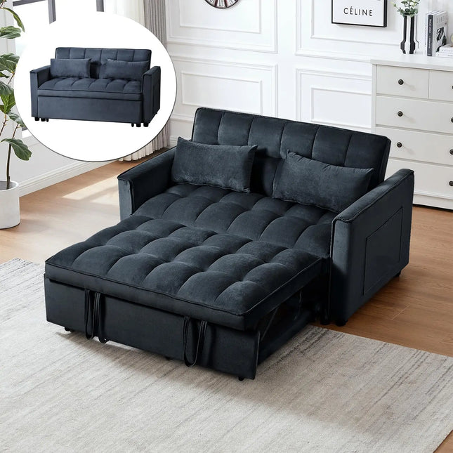 FurnitureZ l  3 in 1 Convertible Sleeper Sofa Bed for Bedroom