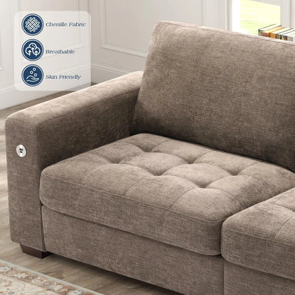 FurnitureZ l  Chenille Loveseat Couch Sofa Set for Living Room