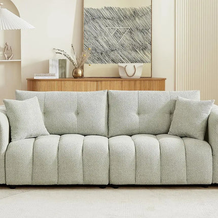 FurnitureZ l  91.5" Modern Boucle Sofas for Living Room