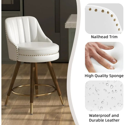 FurnitureZ l  Counter Height Bar Stools Set of 2 for Dining Room