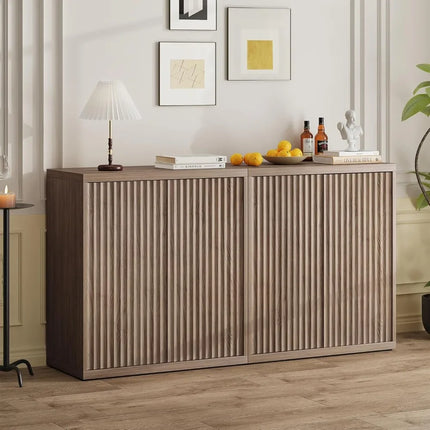 FurnitureZ l  Contemporary Fluted Buffet for Living Room, Dining Room