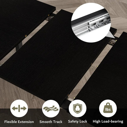 FurnitureZ l 5-Piece Dining Table Set for 4-8 for Dining Room